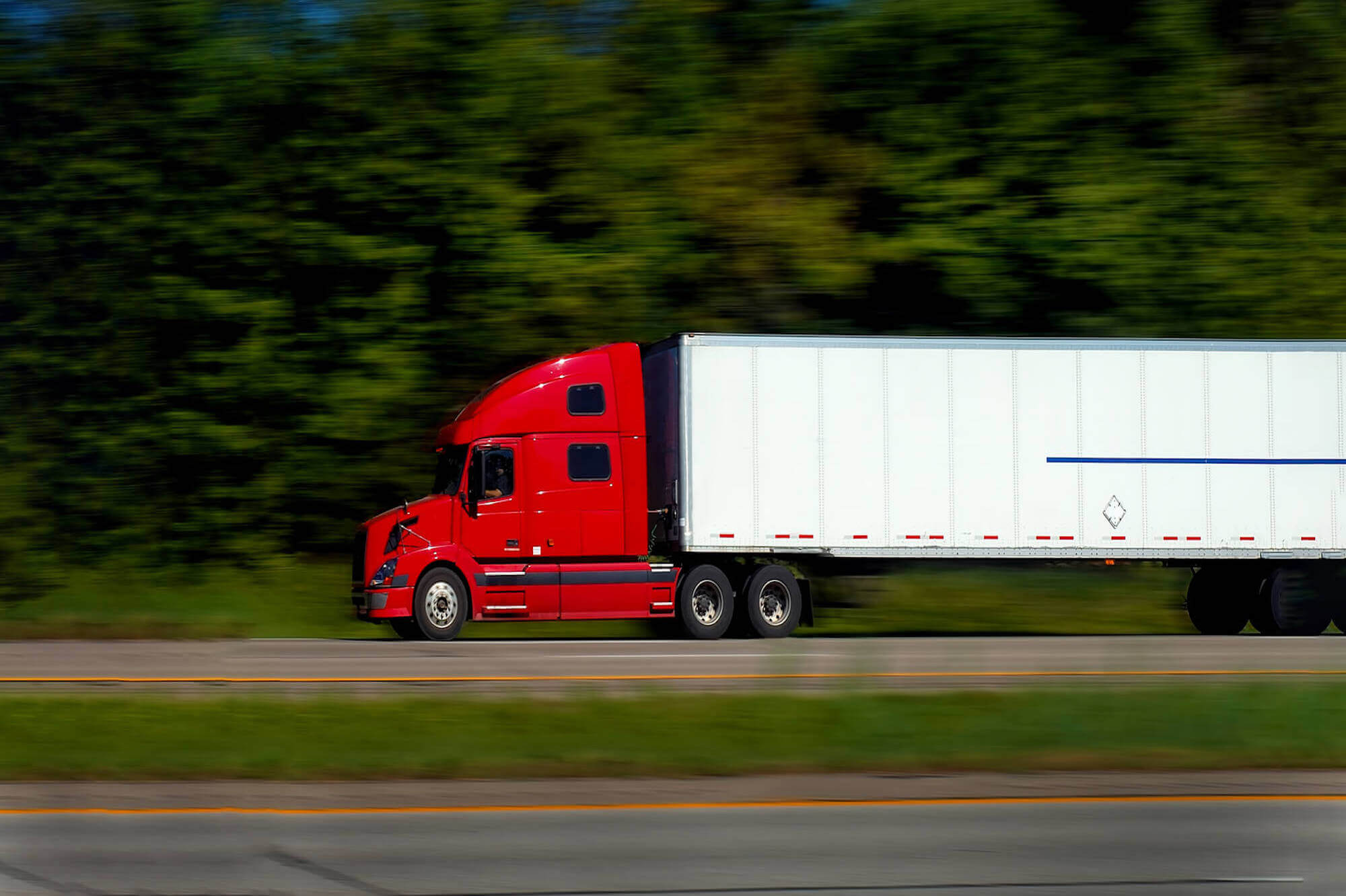 Semi Truck On Freeway In Maryland