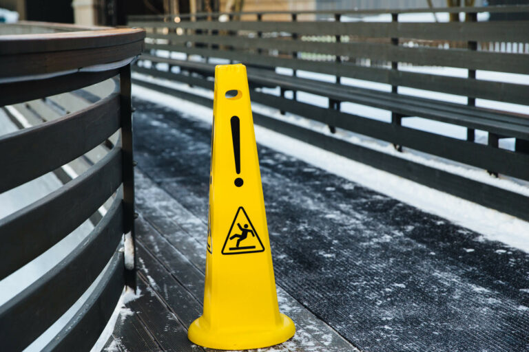 Personal Injury Claim for Slipping on Ice Outside of a Business